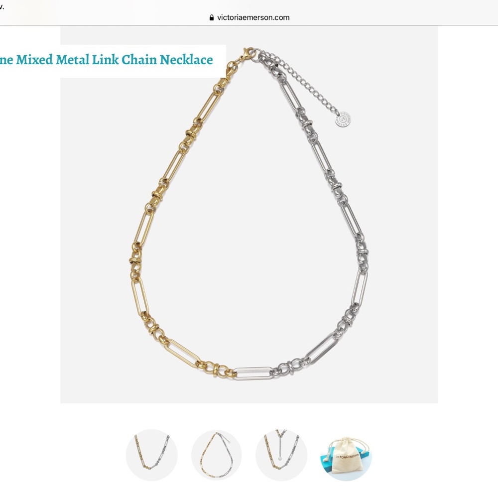 COPY - VICTORIA EMERSON MIXED METAL LINK CHAIN